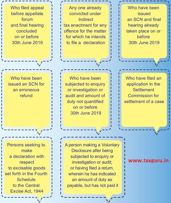 Who is not eligible to make a declaration under the scheme