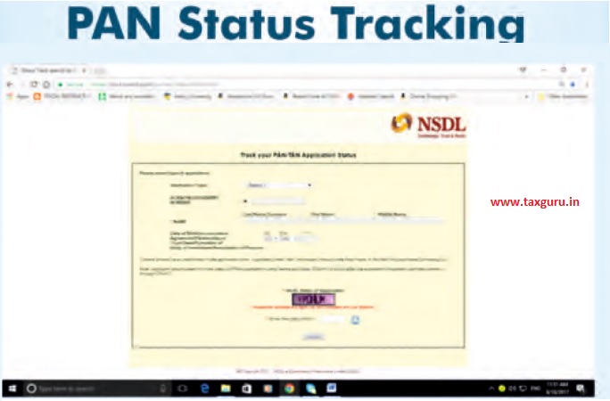 PAN Status Tracking