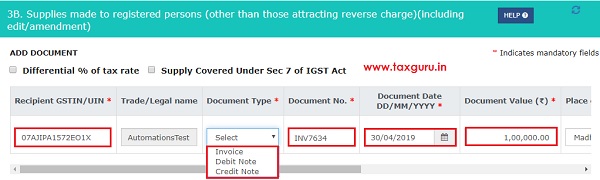Form GST ANX-1 - Annexure of Supplies Image 6