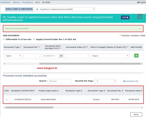 Form GST ANX-1 - Annexure of Supplies Image 8