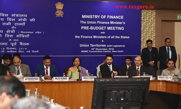Smt. Nirmala Sitharaman holds Pre-Budget consultation with Finance Ministers of StateUTs