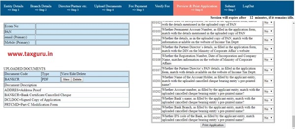 Preview Print Application