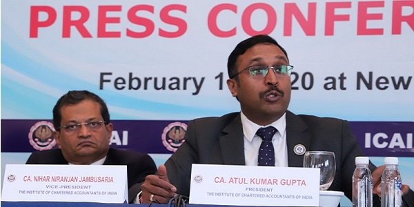 ICAI President CA. Atul Kumar Gupta & Vice-President CA. Nihar Niranjan Jambusaria