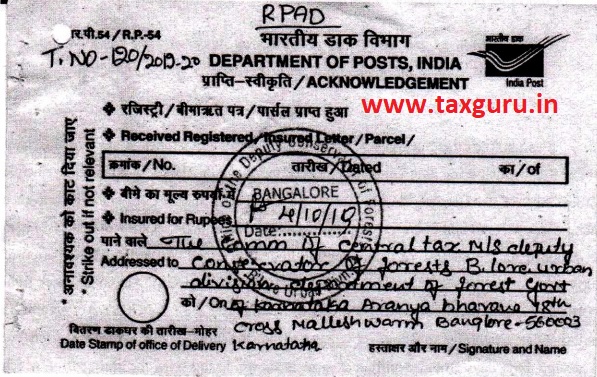 India Post Receipt