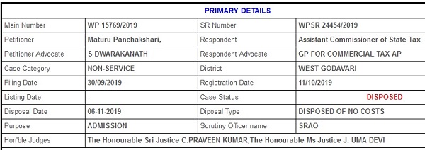 Maturu Panchakshari Vs Assistant Commissioner of State Tax (Andhra Pradesh High Court)