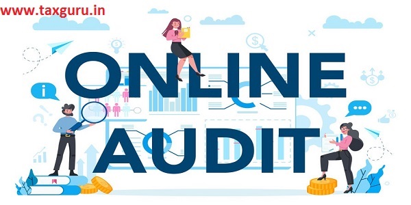 Online audit typographic header concept. Business operation research and analysis. Financial inspection and analytics. Isolated flat vector illustration