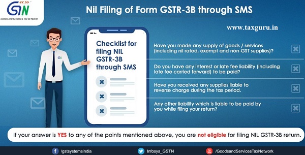 Nil Filing of Form GSTR -3B through SMS (3)