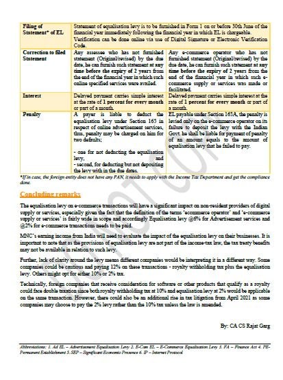 Google Tax (Equalisation levy) – India’s Tax perspective