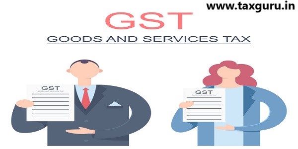 GST with man and woman are holding document in hands