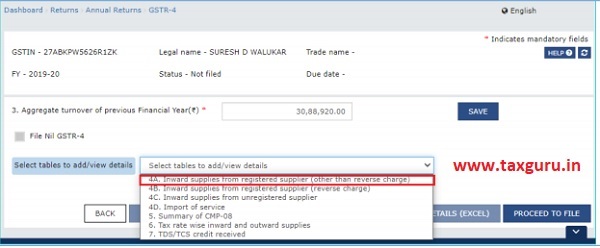 For knowing how to proceed to file and file the Form GSTR-4 Return online