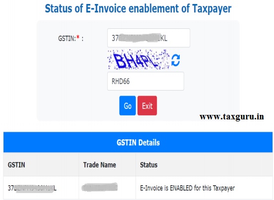 E-Invoice Status