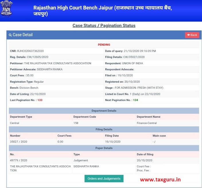Tax Audit Due Date extension- Writ Filed in Various HC – Status