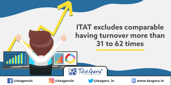 ITAT excludes comparable having turnover more than 31 to 62 times