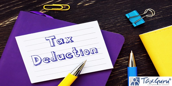 Financial concept about Tax Deduction with inscription on the sheet