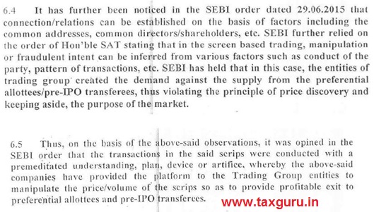 ITAT deletes addition made merely based on exparte Ad-Interim order of SEBI