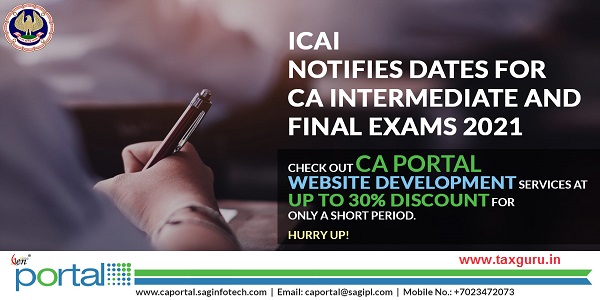 ICAI Notifies Dates