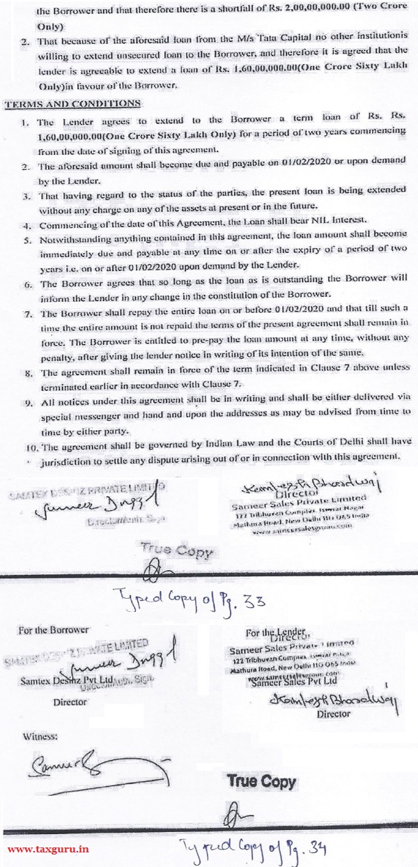 Interest free loan cannot be treated as financial debut without evidence that loan was disbursed for time value of money