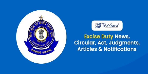 Excise Duty Notifications Circulars