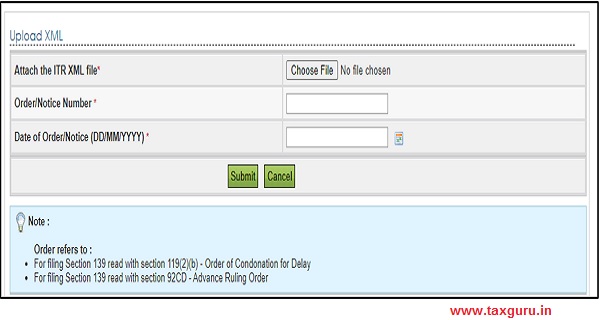 ITR Form and under filing