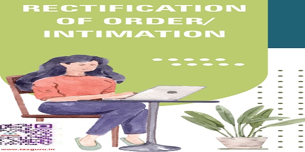 Rectification of order-Intimation