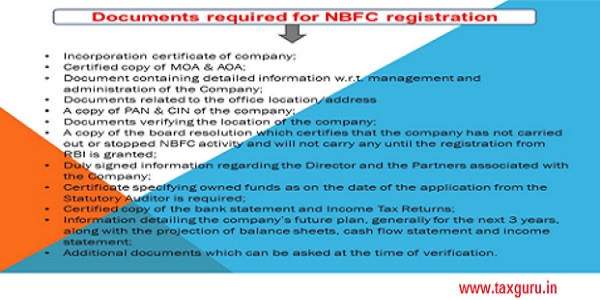 Registration of NBFC- License