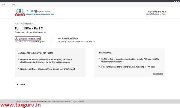 Form 15CA – Part CForm 15CA – Part C