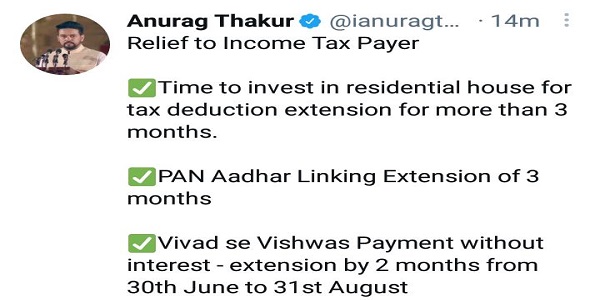 Govt extends 18 Income Tax Due Dates amid Covid 19