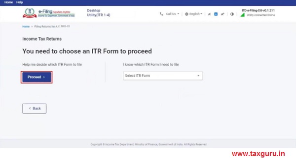 Help me decide which ITR Form to file