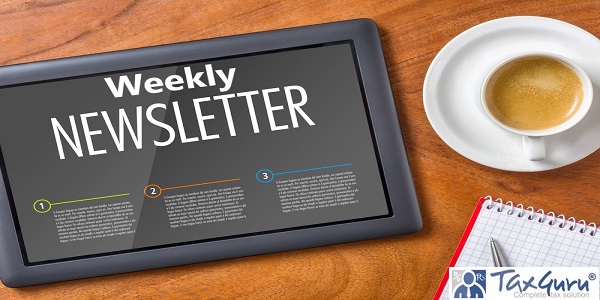 Tablet on a desk - Weekly  Newsletter