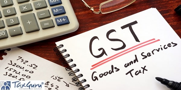 The goods and services tax (GST) written in a note