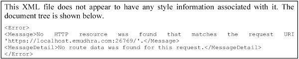 XML error Message
