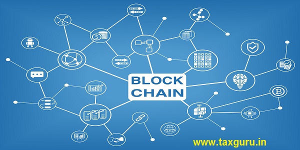 Blockchain vector illustration background