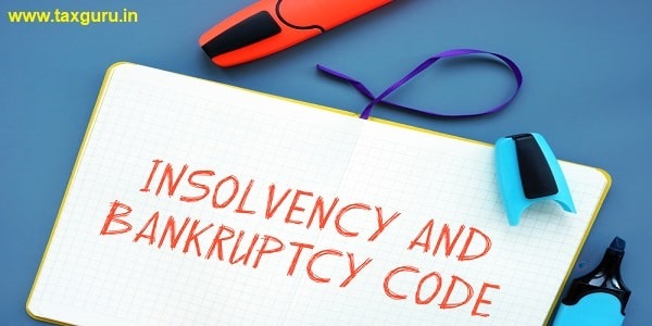 Business concept about Insolvency and Bankruptcy Code with phrase on the sheet