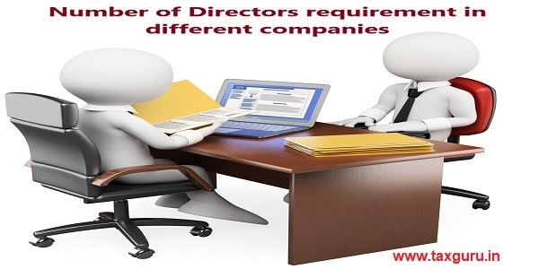 Number of Directors requirement in different companies