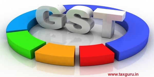 3d rendering GST Tax India with graph