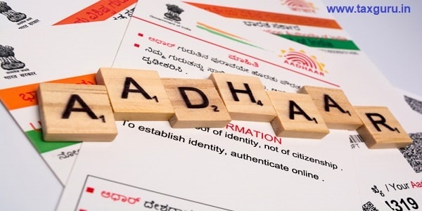 Aadhaar card which is issued by Government of India as an identity card