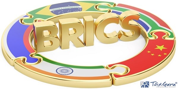 BRICS summit concept, 3D rendering isolated on white background