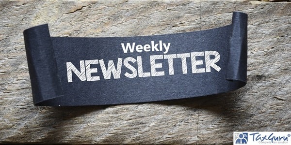 Black paper with weekly newsletter