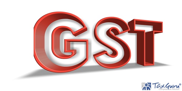 GST (Goods and Services Tax) word in 3d letters illustrate explosive growth