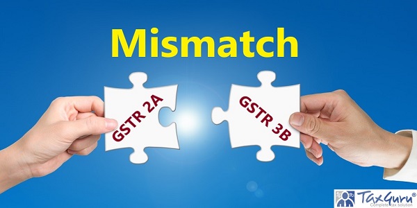 GSTR 2A/GSTR 3B Mismatch under GST