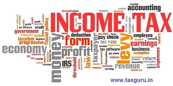 Income tax - personal finance issues and concepts tag cloud illustration