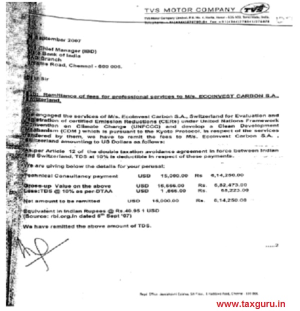 TDS can be seen from the documents