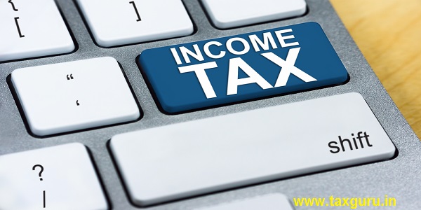 Written word Income Tax on blue keyboard button