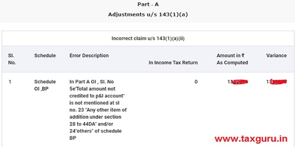 erroneous adjustment notices