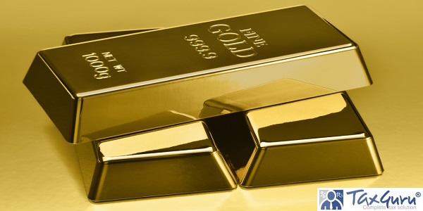 Gold bars on yellow background