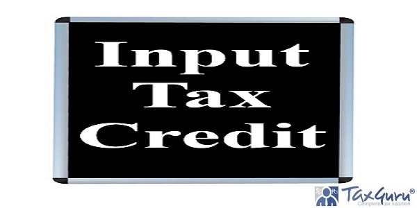 Input Tax Credit - Top view chalkboard on isolated white background