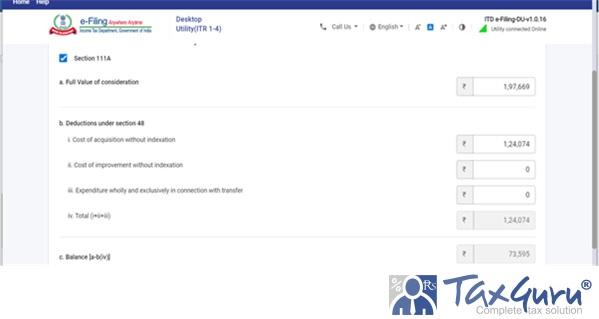 Reporting of Capital Gain on Sale of Equity – ITR 2 Image 6