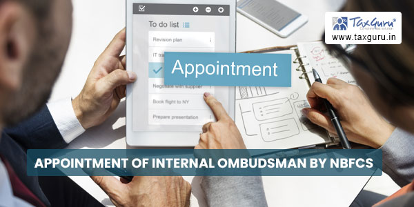 Appointment of Internal Ombudsman by NBFCs