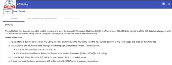 Figure 13 Import File in Utility