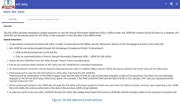 Figure 16 AIS General Instructions